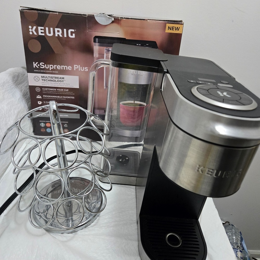 Keurig K-Supreme Plus Coffee Maker Stainless Steel with K-Cup Carousel Stand